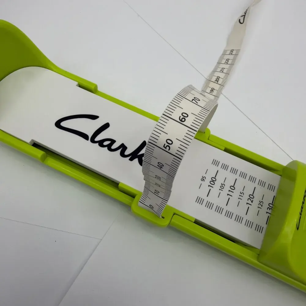 Clarks Children's Toddler Foot Gauge White Green Shoe Size Measuring Tool